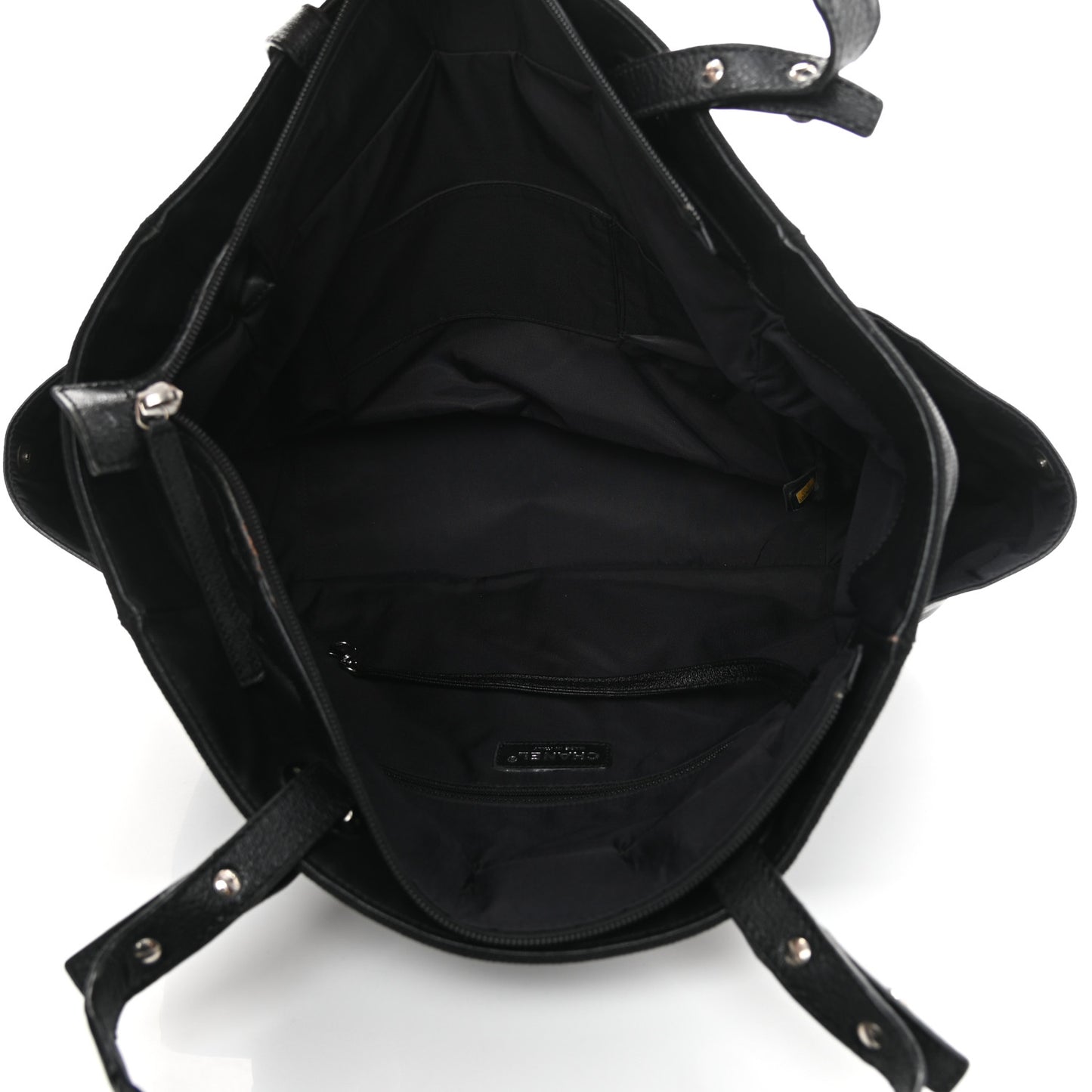 Coated Canvas Large Paris Biarritz Tote Black
