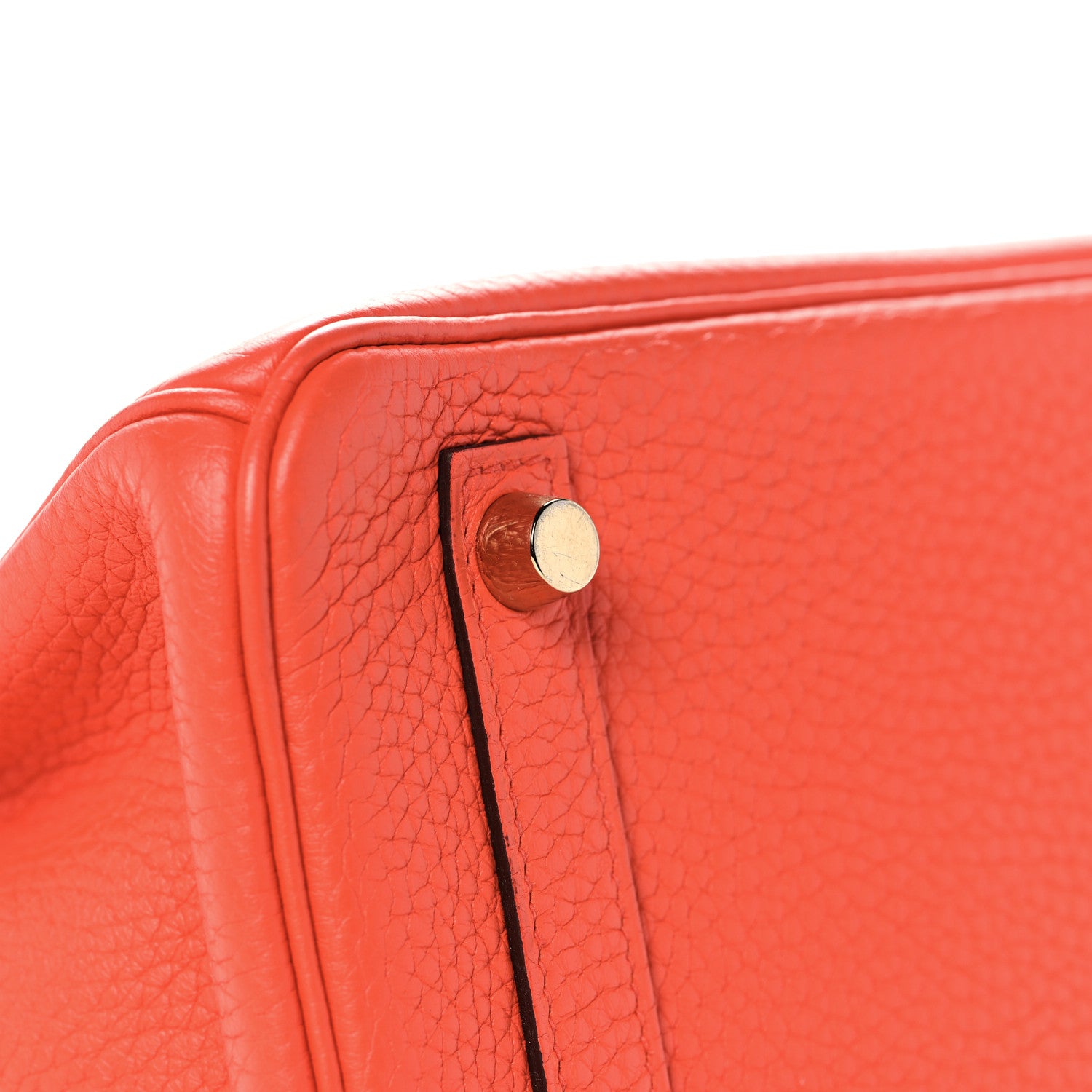 Hermes Taurillon Clemence Birkin 25 Feu 10 of 34
