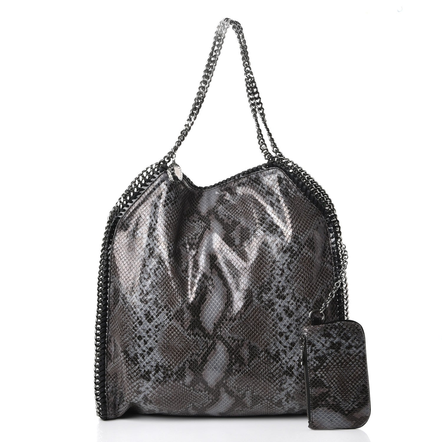 Stella McCartney Eco Python Big Falabella Tote Dark Grey 3 of 9
