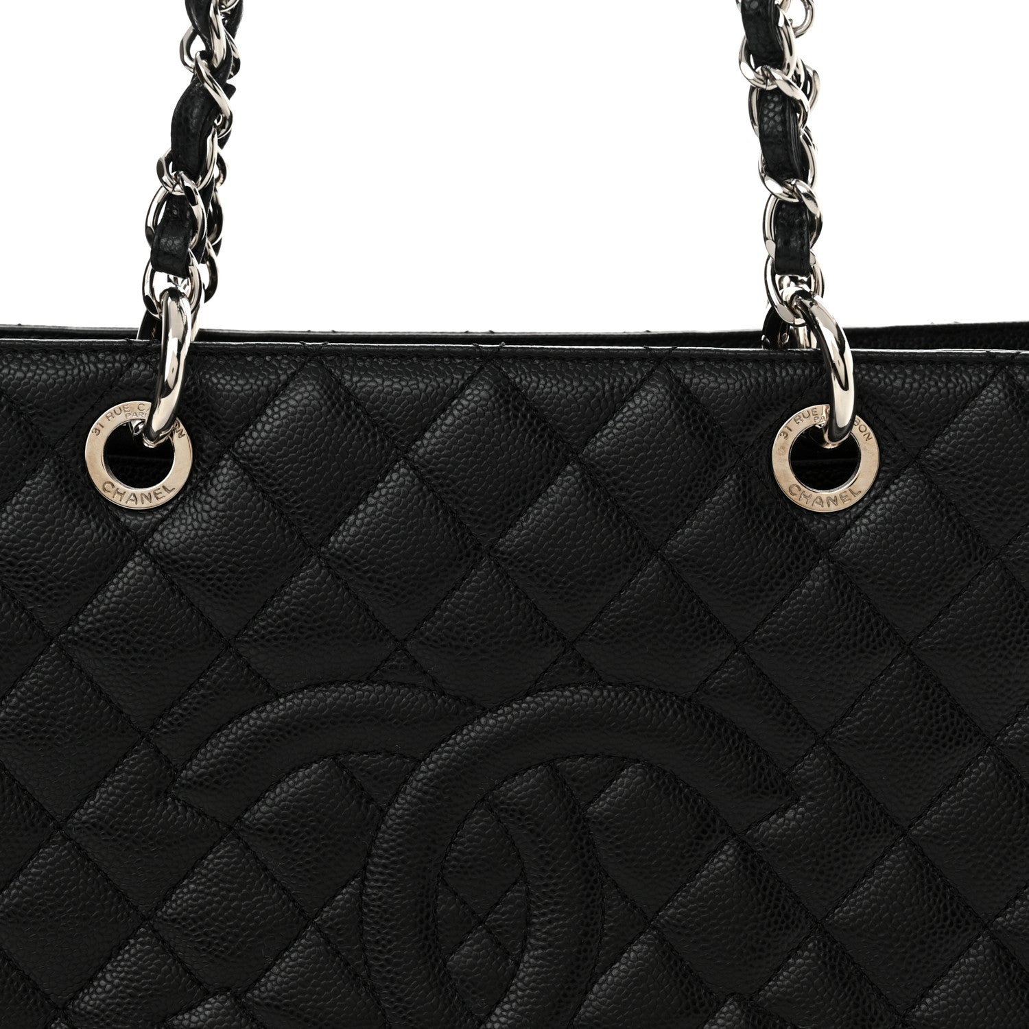 Chanel Caviar Quilted Grand Shopping Tote GST Black 8 of 11