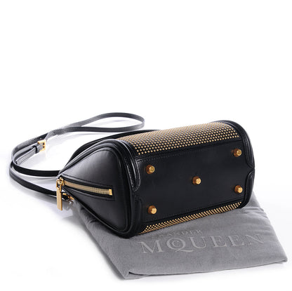Alexander McQueen Leather Studded Mini Heroine Top Handle Bag Black 4 of 9