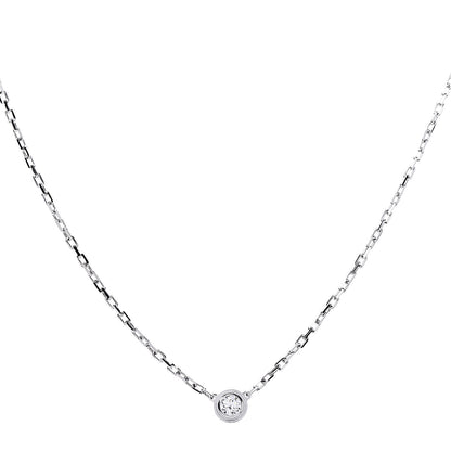 Cartier 18K White Gold Diamond SM D'Amour Pendant Necklace 1 of 6