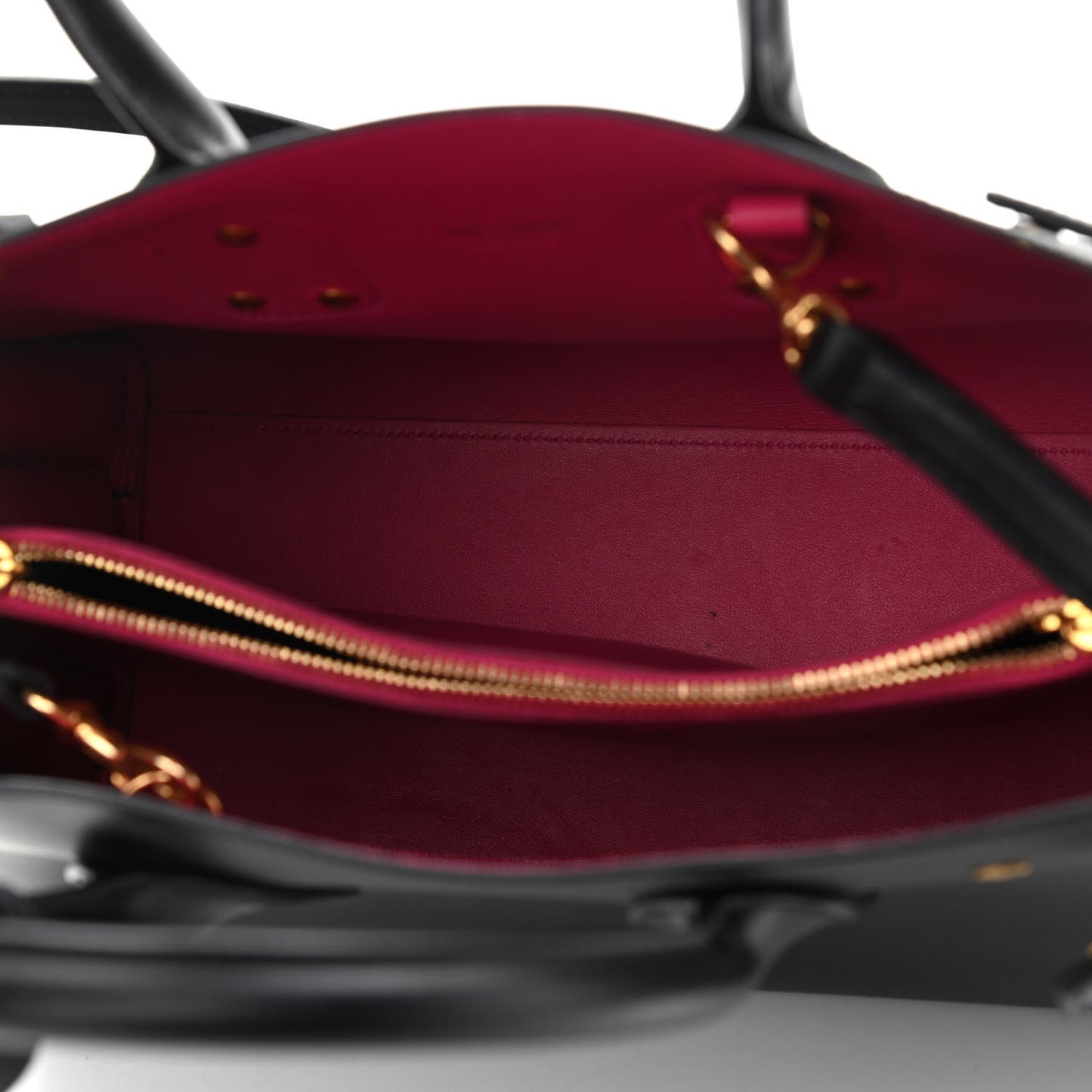 Calfskin Small Sac De Jour Black Fuchsia