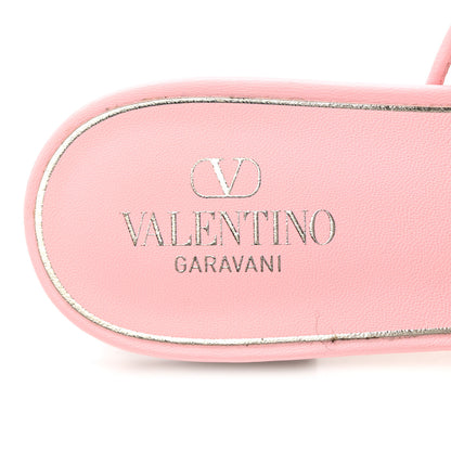 Valentino Garavani Rockstud PVC Caged Flat Slide Sandals 39.5  Pink 6 of 10