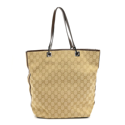 Gucci Monogram Web Large Bucket Tote Brown 1 of 10