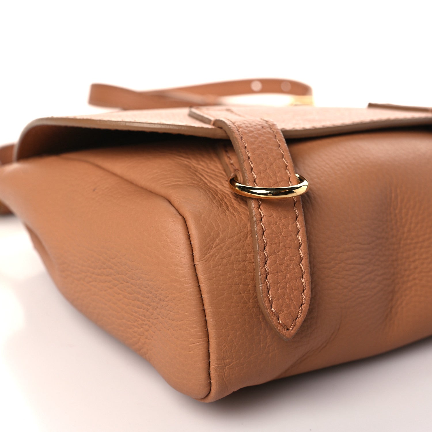 Burberry Soft Grain Calfskin Studded Baby Bridle Saddle Bag Camel 7 of 9