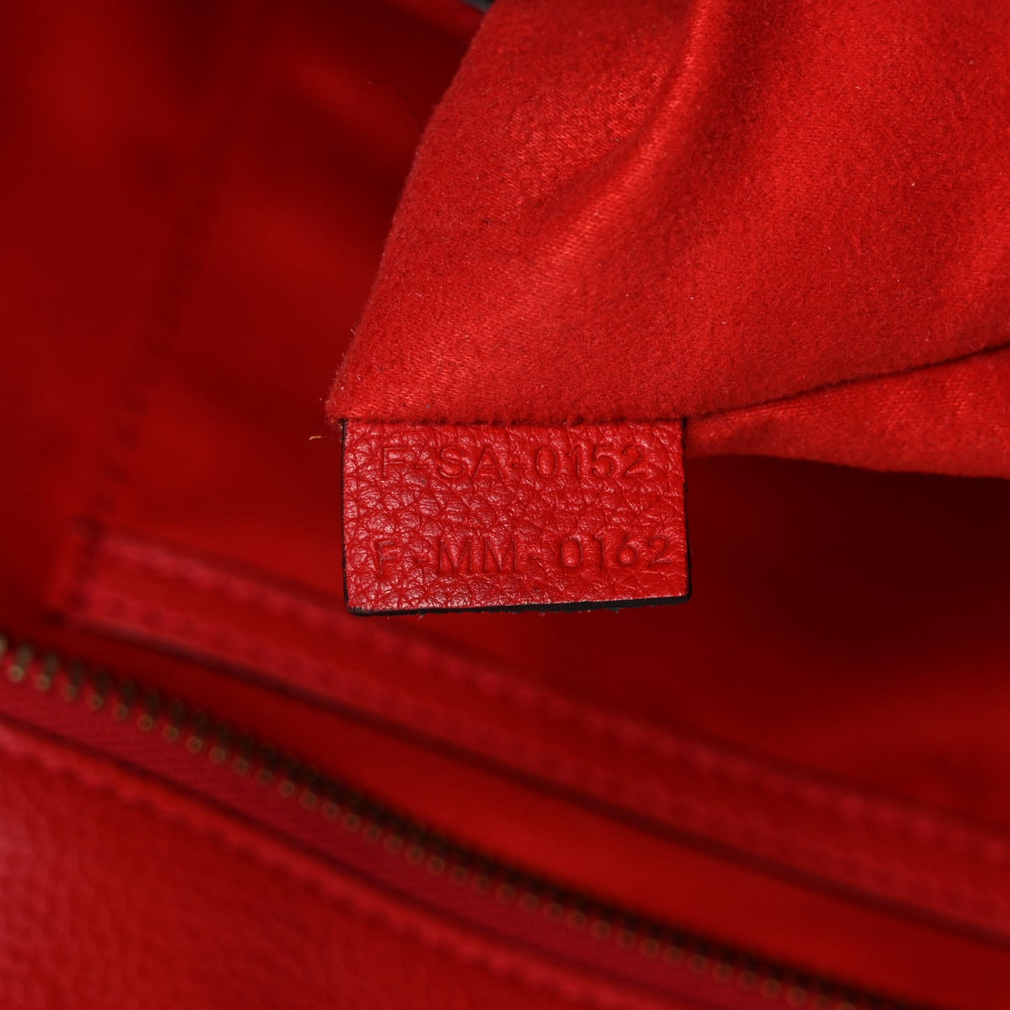 Drummed Calfskin Mini Luggage Coquelicot