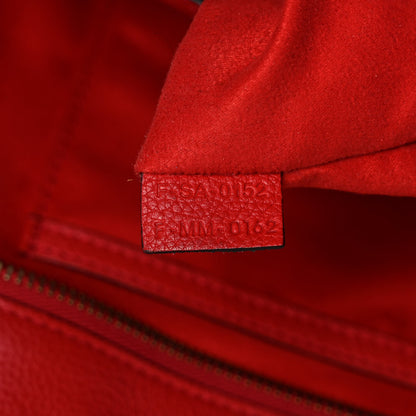 Celine Drummed Calfskin Mini Luggage Coquelicot 6 of 9