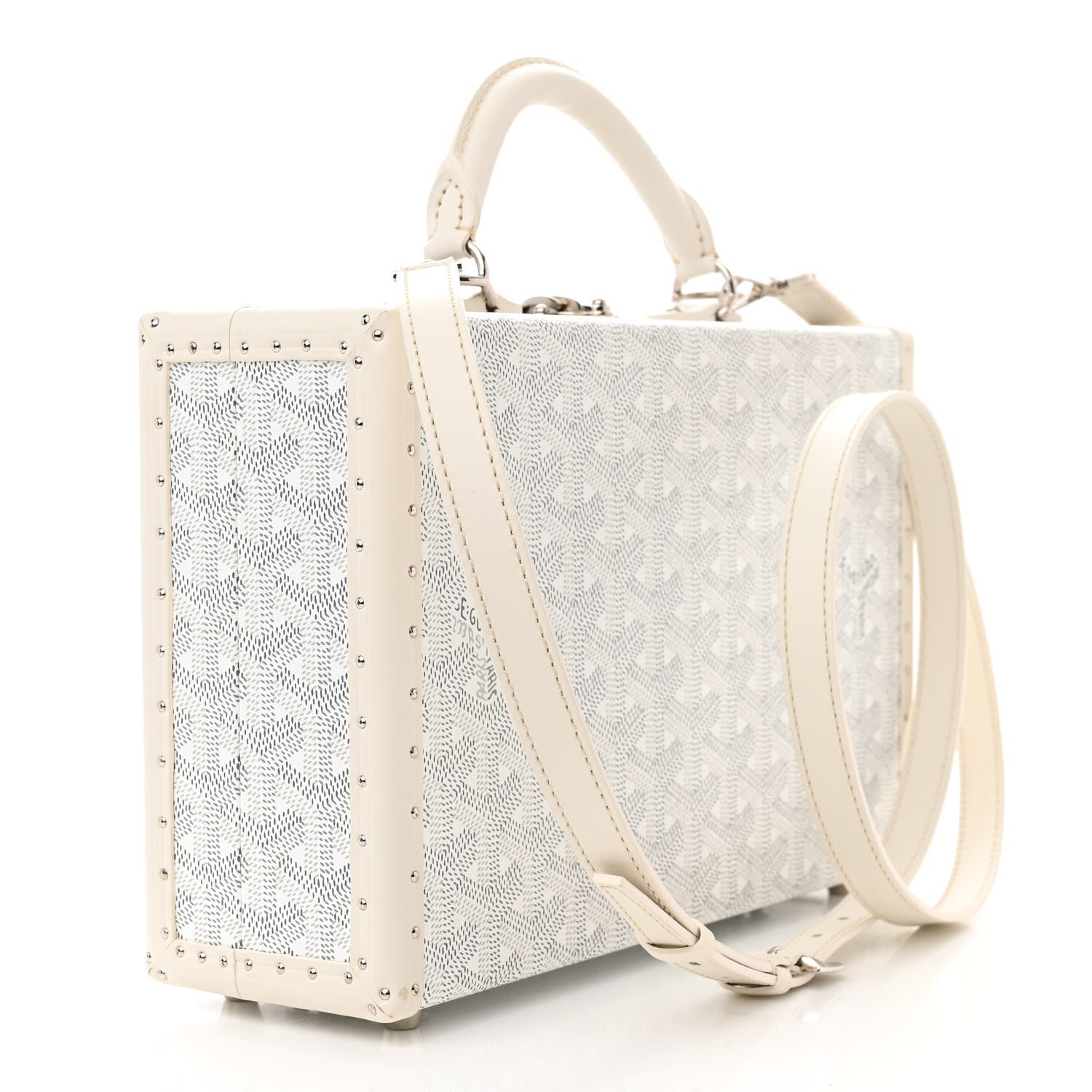 Goyard Goyardine Grand Hotel Trunk White 3 of 10