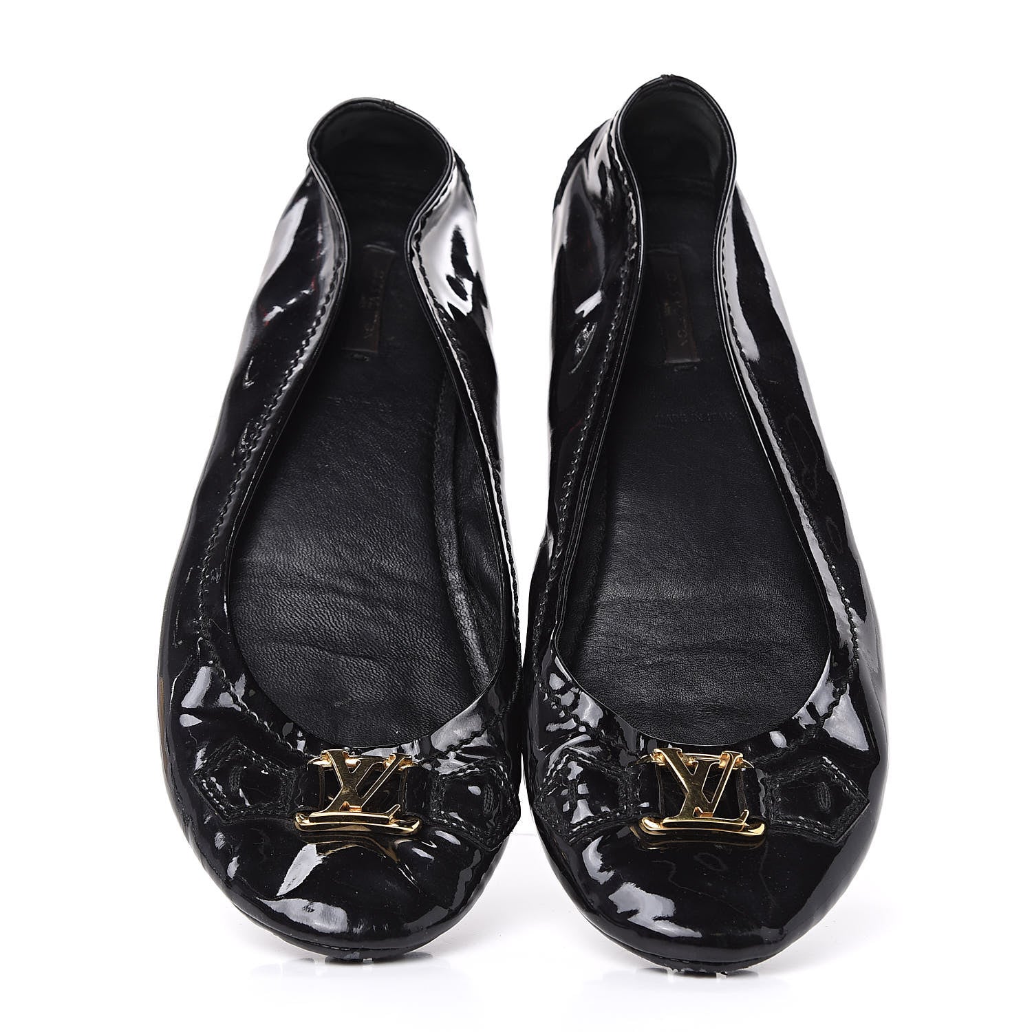 Louis Vuitton Patent Calfskin Oxford Loafers 42 Black 5 of 10