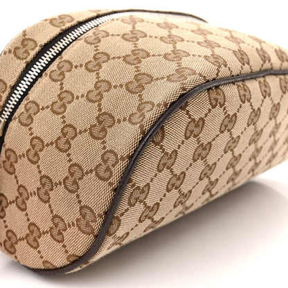 Gucci Monogram Dollar Calfskin Waist Pouch Beige Ebony Testa di Moro Marrone Scuro 9 of 11