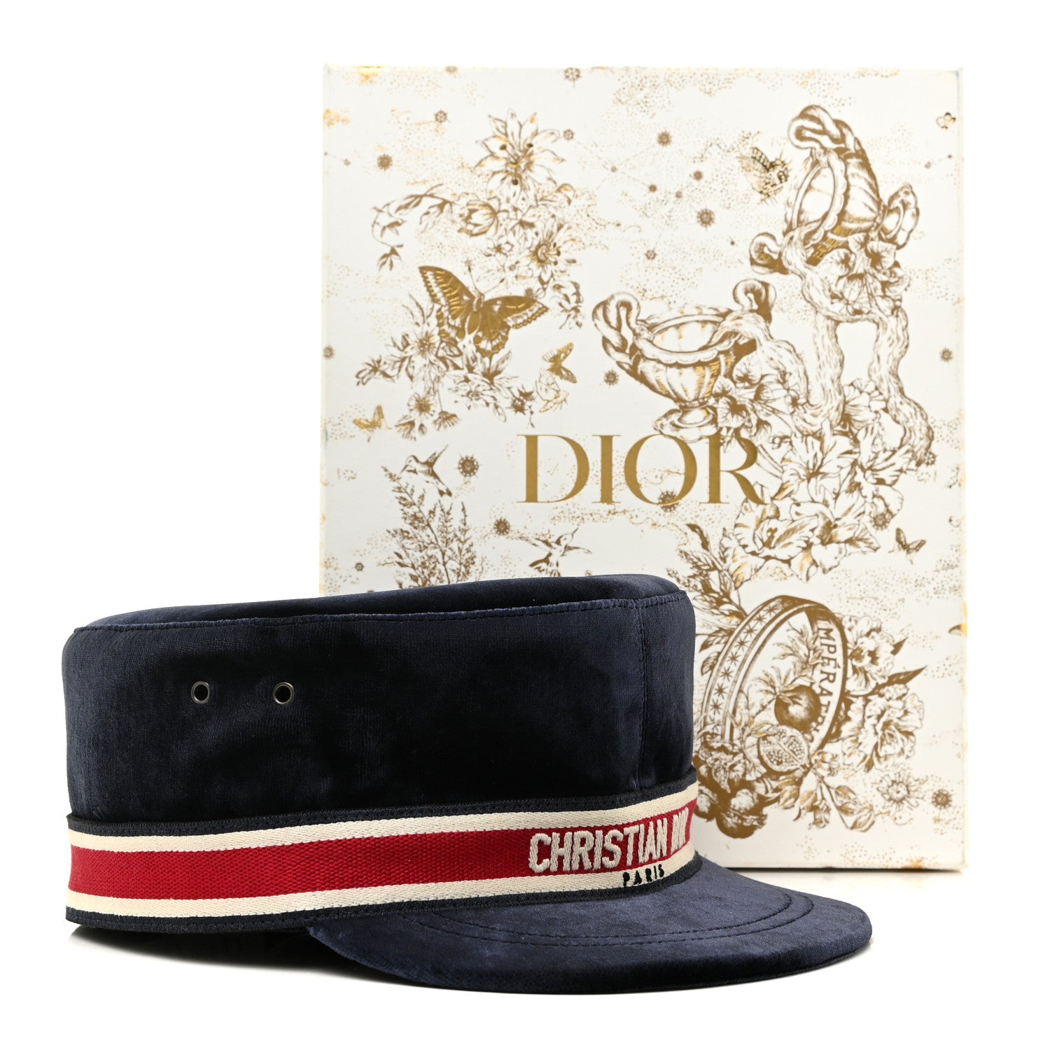 Christian Dior Velvet D Major Cap 58 Blue 6 of 6