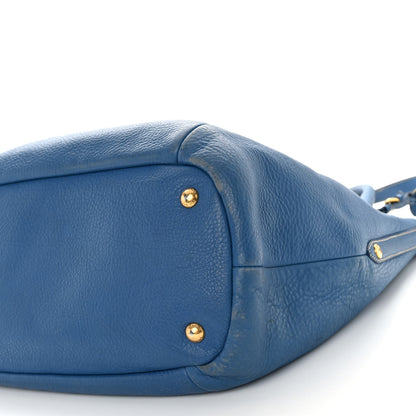 Prada Vitello Daino Shopping Tote Cobalto 9 of 14