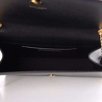 Saint Laurent Grain De Poudre Medium Classic Monogram Kate Satchel Black 5 of 9