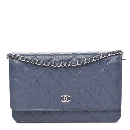 Chanel Caviar Quilted Wallet On Chain WOC Blue 1 of 11