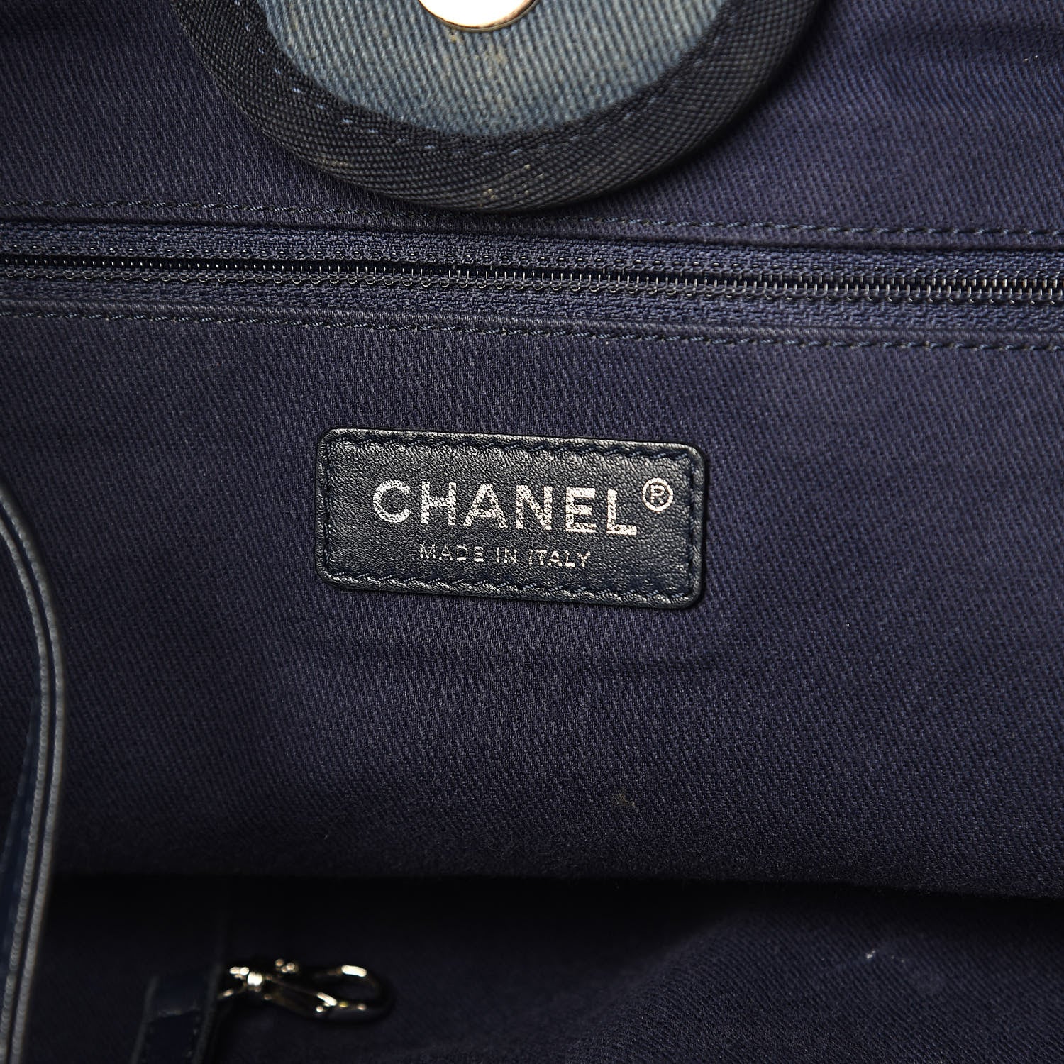 Chanel Denim Large Deauville Tote Blue 6 of 16