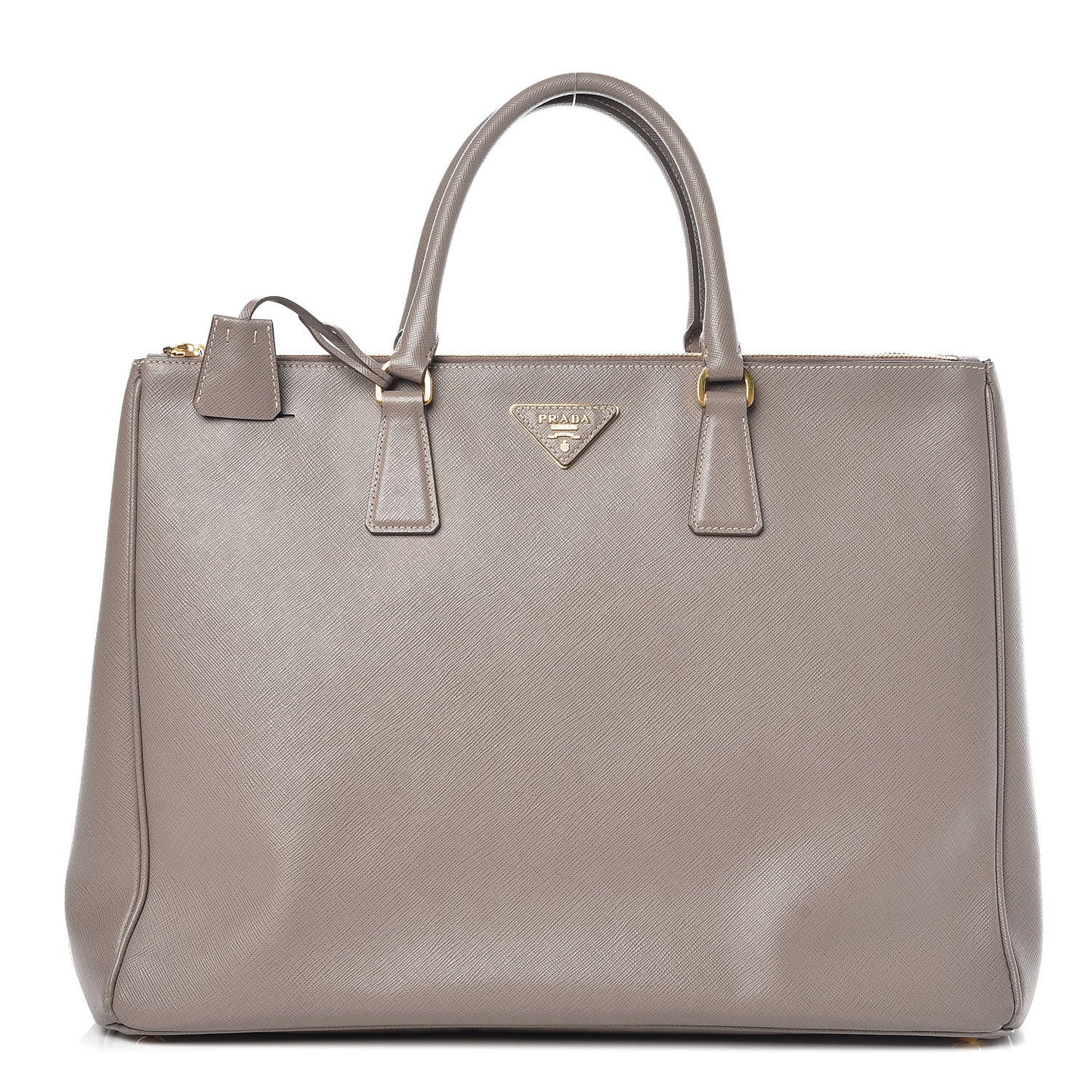 Saffiano Lux Extra Large Galleria Double Zip Tote Argilla