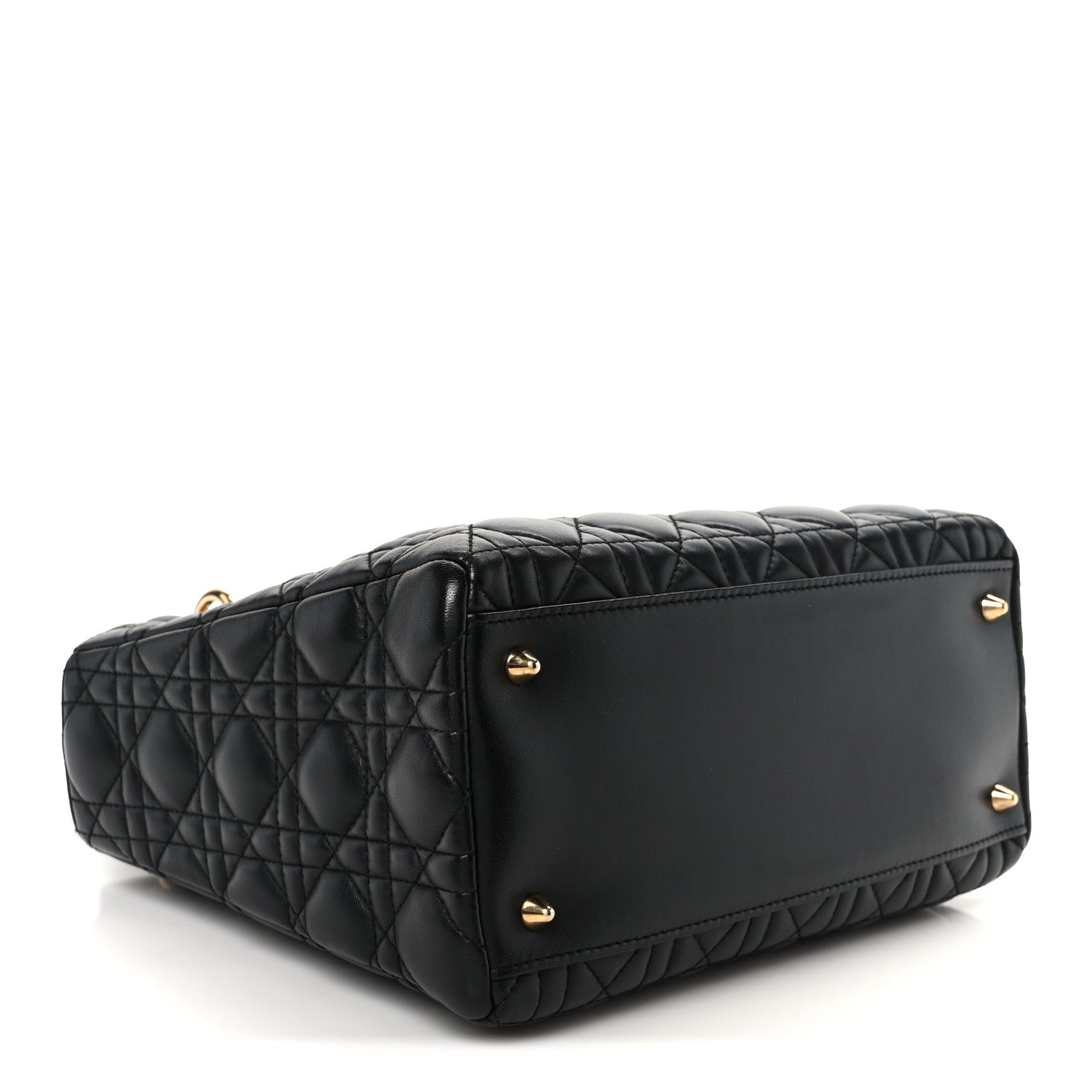Christian Dior Lambskin Cannage Medium Lady Dior Black 4 of 10