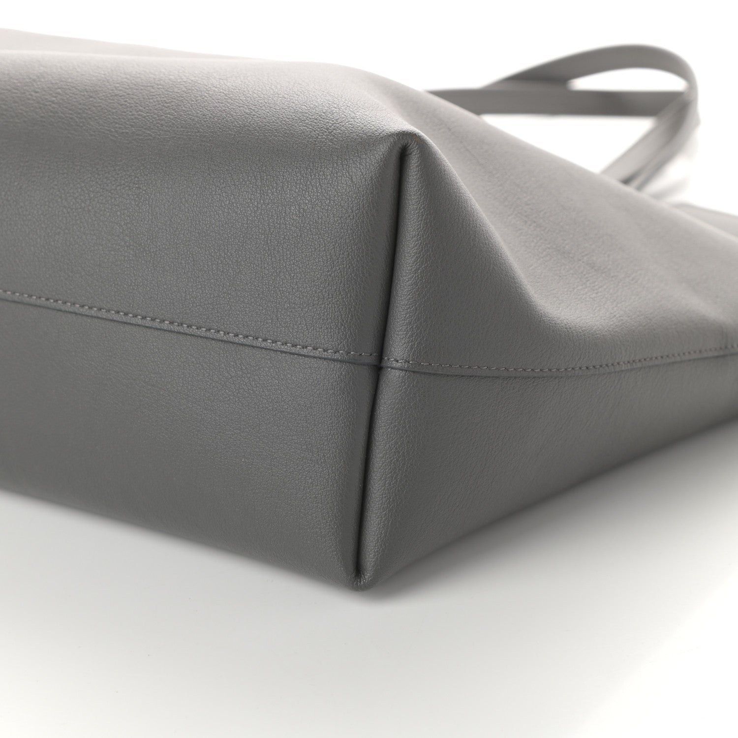 Saint Laurent Calfskin Large Shopping Tote Dark Grey 9 of 9