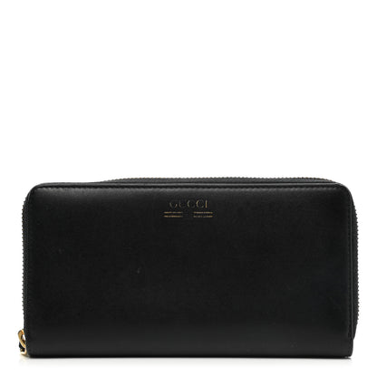 Gucci Smooth Calfskin Zip Around Wallet Black 1 of 14