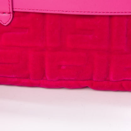 Fendi Velvet FF Embossed Hip Belt Baguette Bag Fuxia 12 of 13