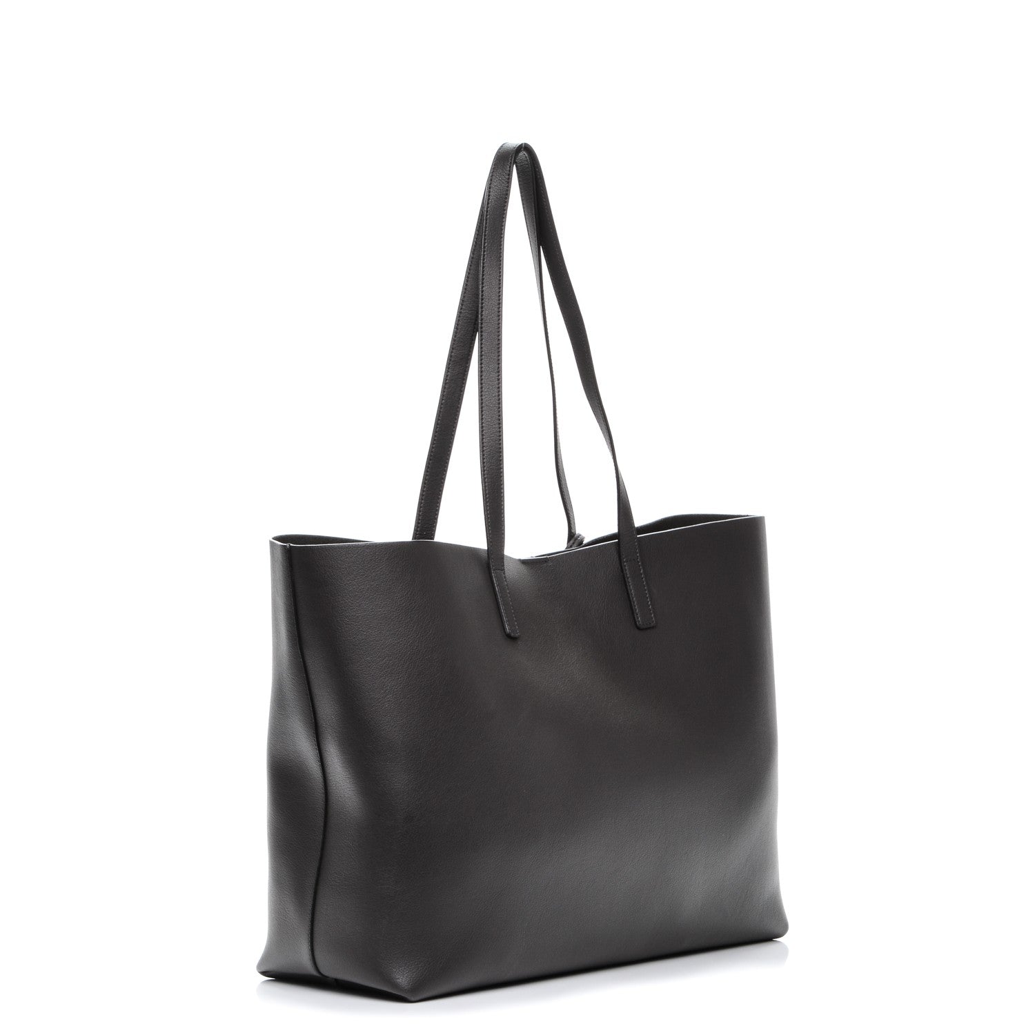 Saint Laurent Calfskin Large Shopping Tote Dark Grey 4 of 9