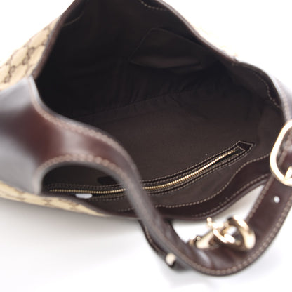 Gucci Monogram Web Jackie O Bouvier Hobo Dark Brown 5 of 7