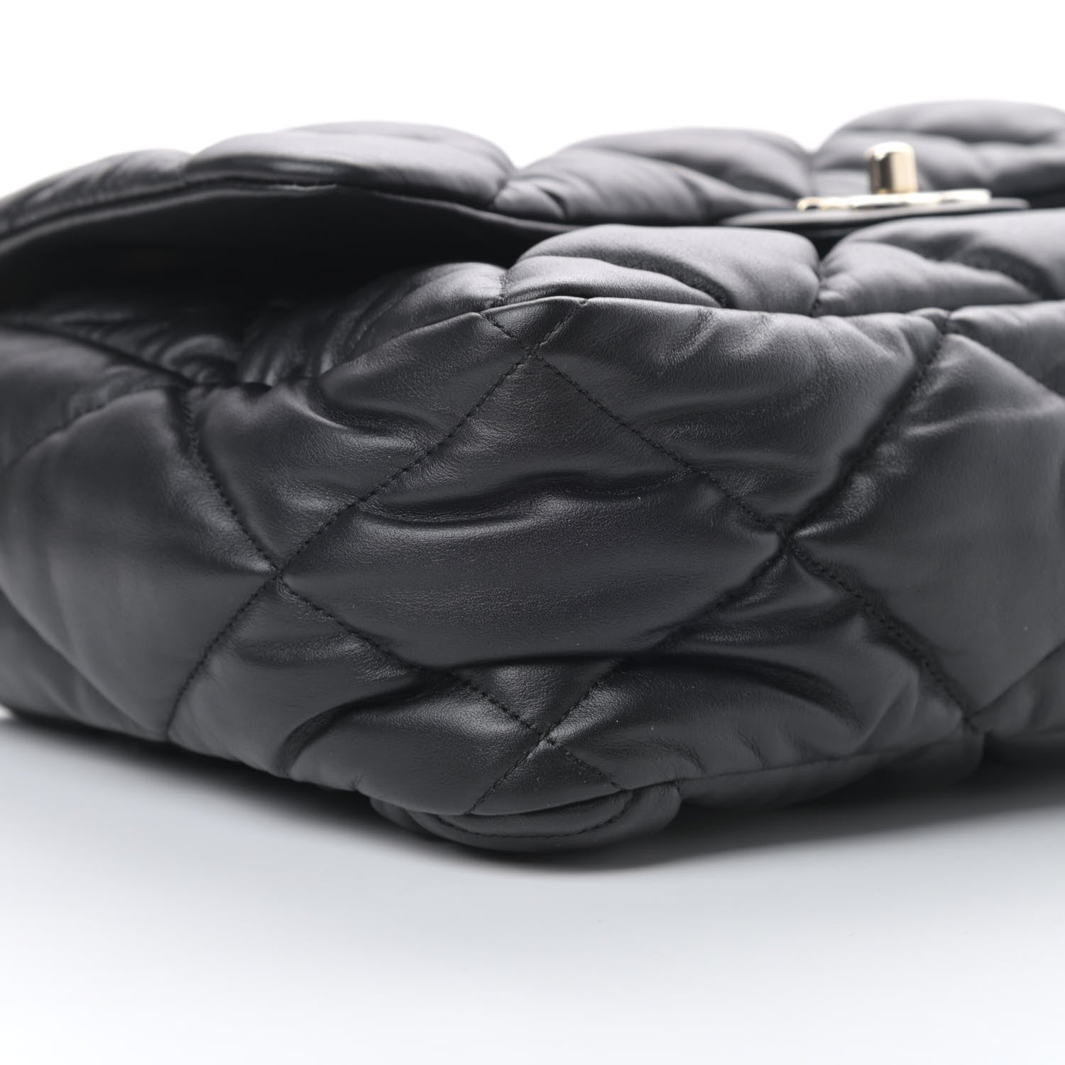 Chanel Calfskin Quilted Large Bubbly Flap Black 9 of 13