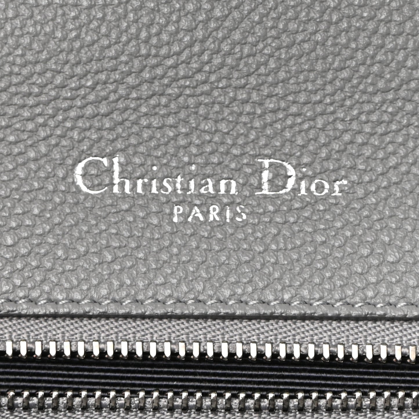 Grained Calfskin Medium Diorama Flap Bag Gris