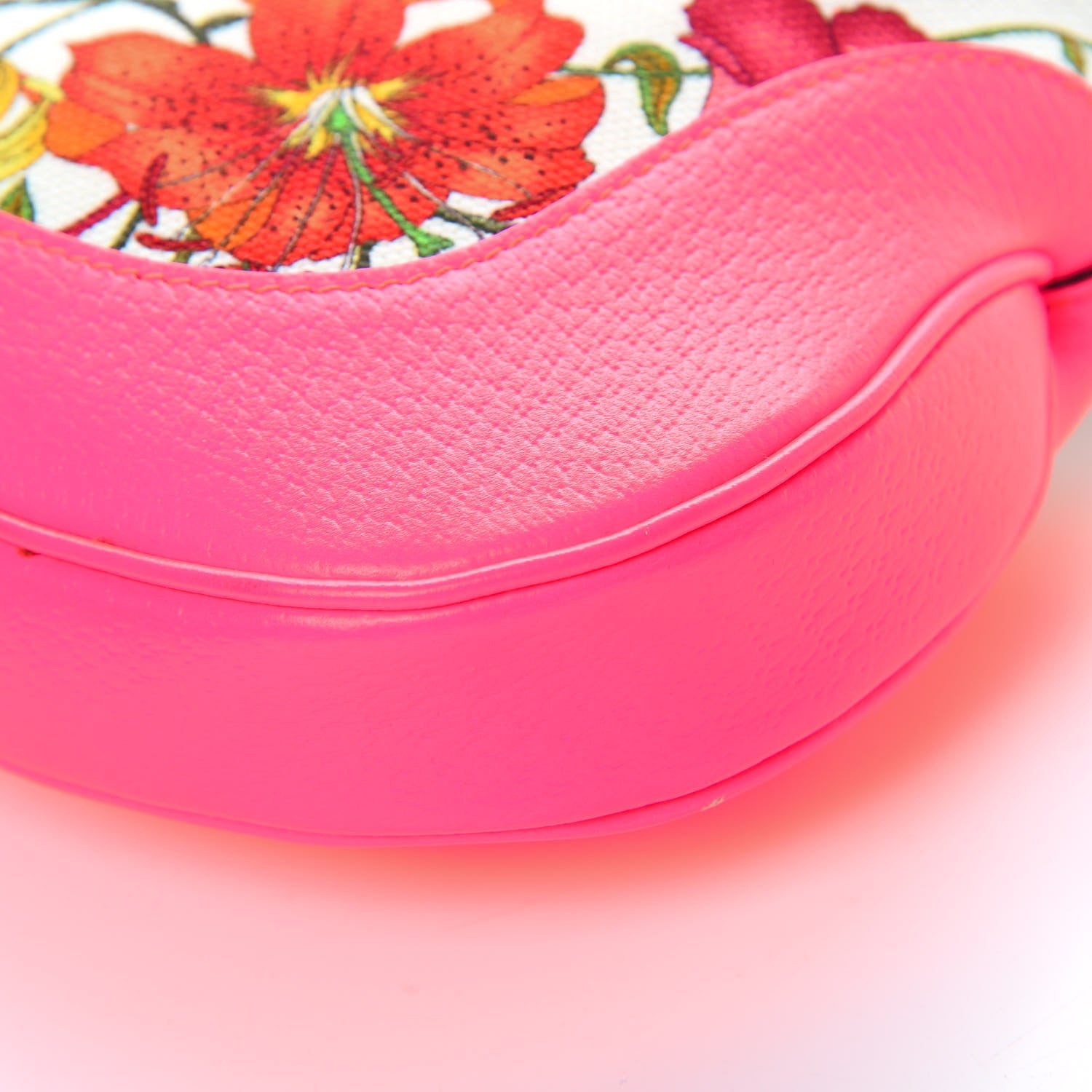 Gucci Canvas Flora Medium Jackie Hobo Fuchsia 11 of 13