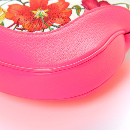 Gucci Canvas Flora Medium Jackie Hobo Fuchsia 11 of 13