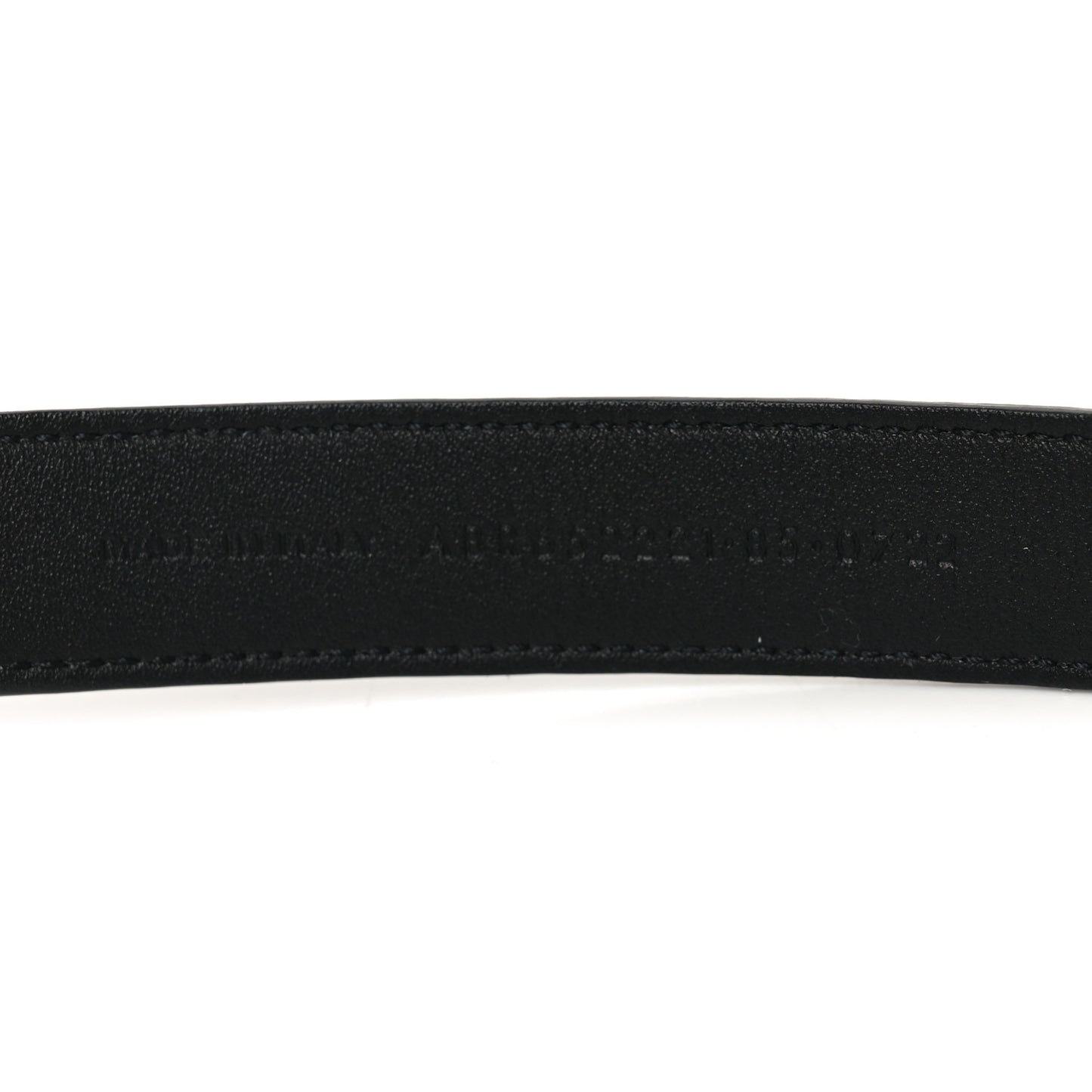 Patent Calfskin Snakeskin Embossed Maillon 20mm Cintura Belt 85 34 Black