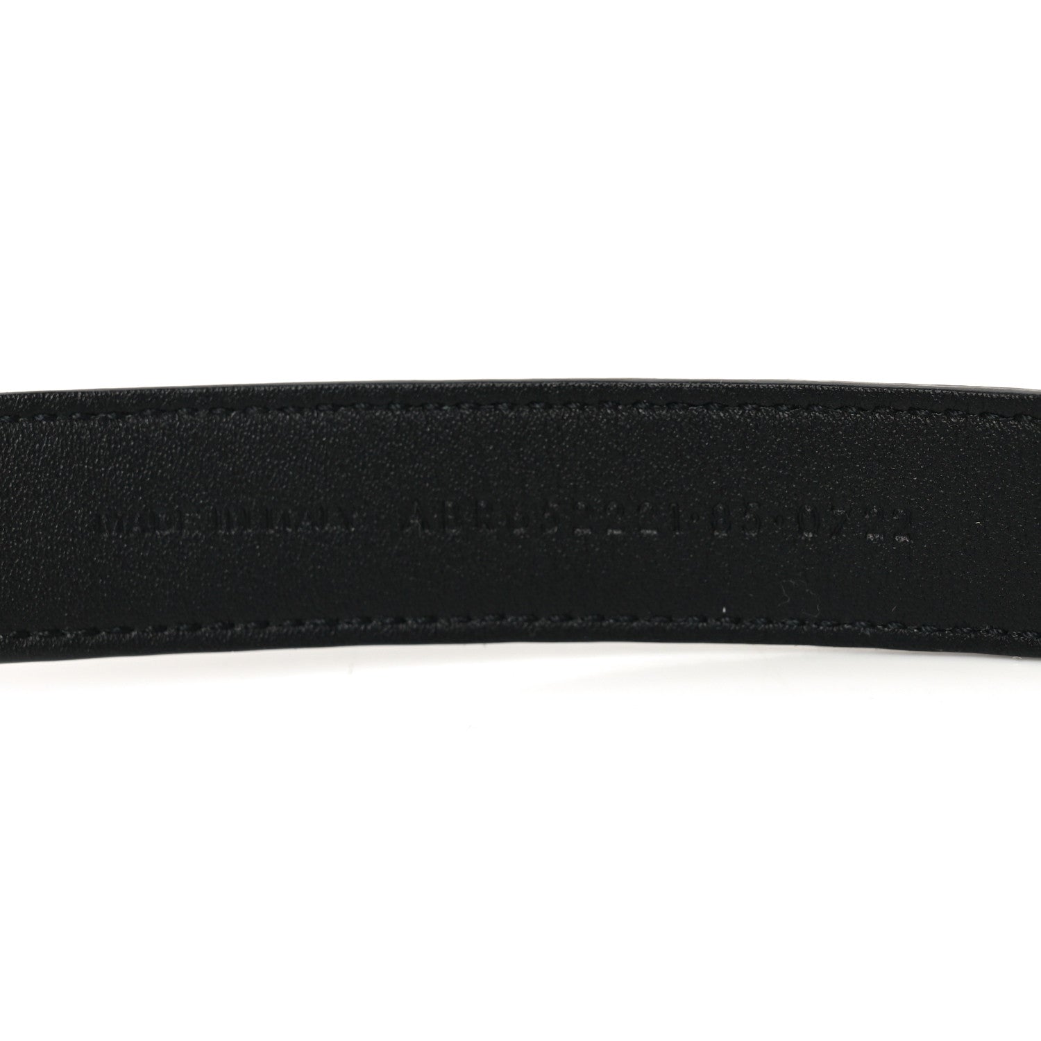 Saint Laurent Patent Calfskin Snakeskin Embossed Maillon 20mm Cintura Belt 85 34 Black 4 of 5