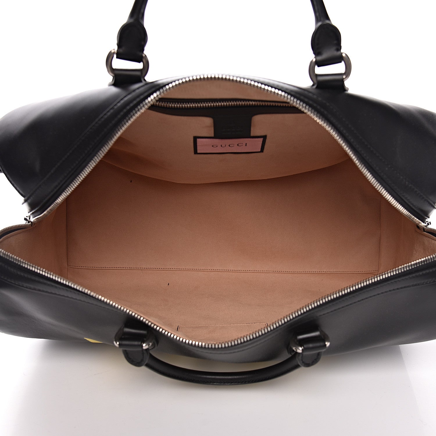 Gucci Calfskin GucciGhost Real Duffle Black Yellow 5 of 18