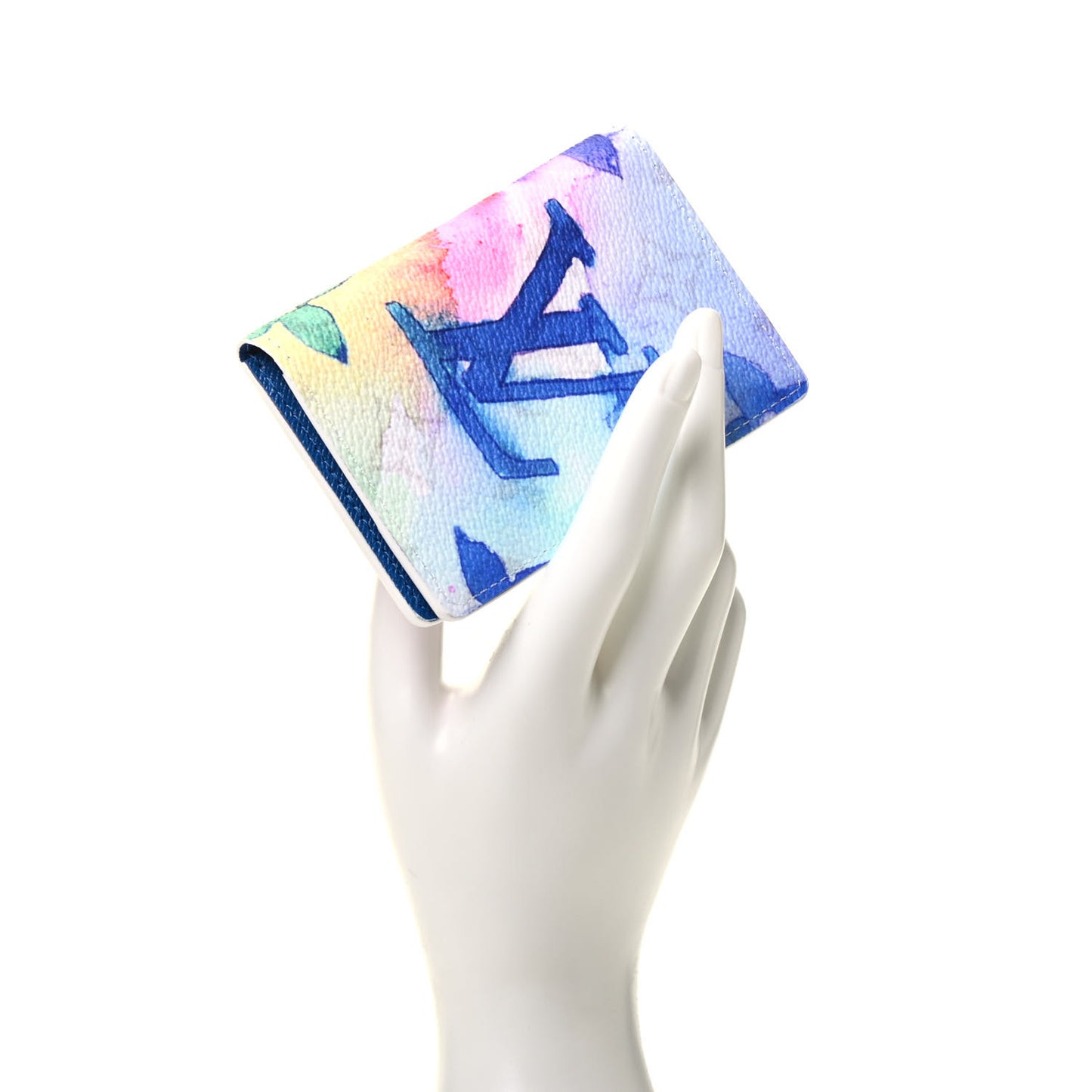 Monogram Watercolor Pocket Organizer NM Multicolor