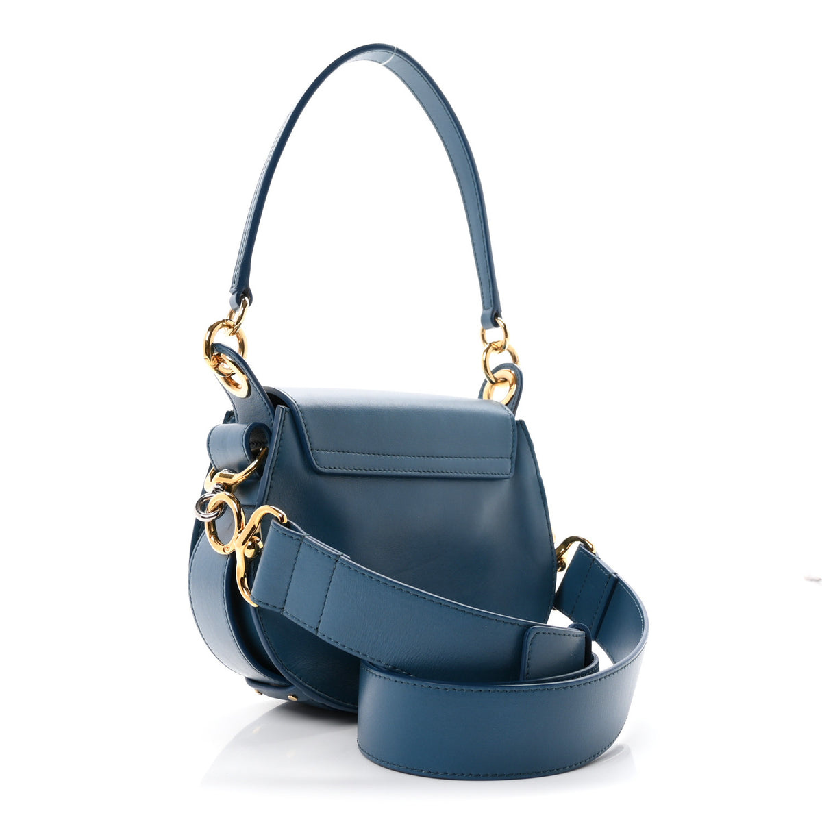 Chloe Calfskin Suede Small Tess Bag Vinyl Blue 3 of 10