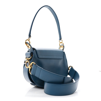 Chloe Calfskin Suede Small Tess Bag Vinyl Blue 3 of 10