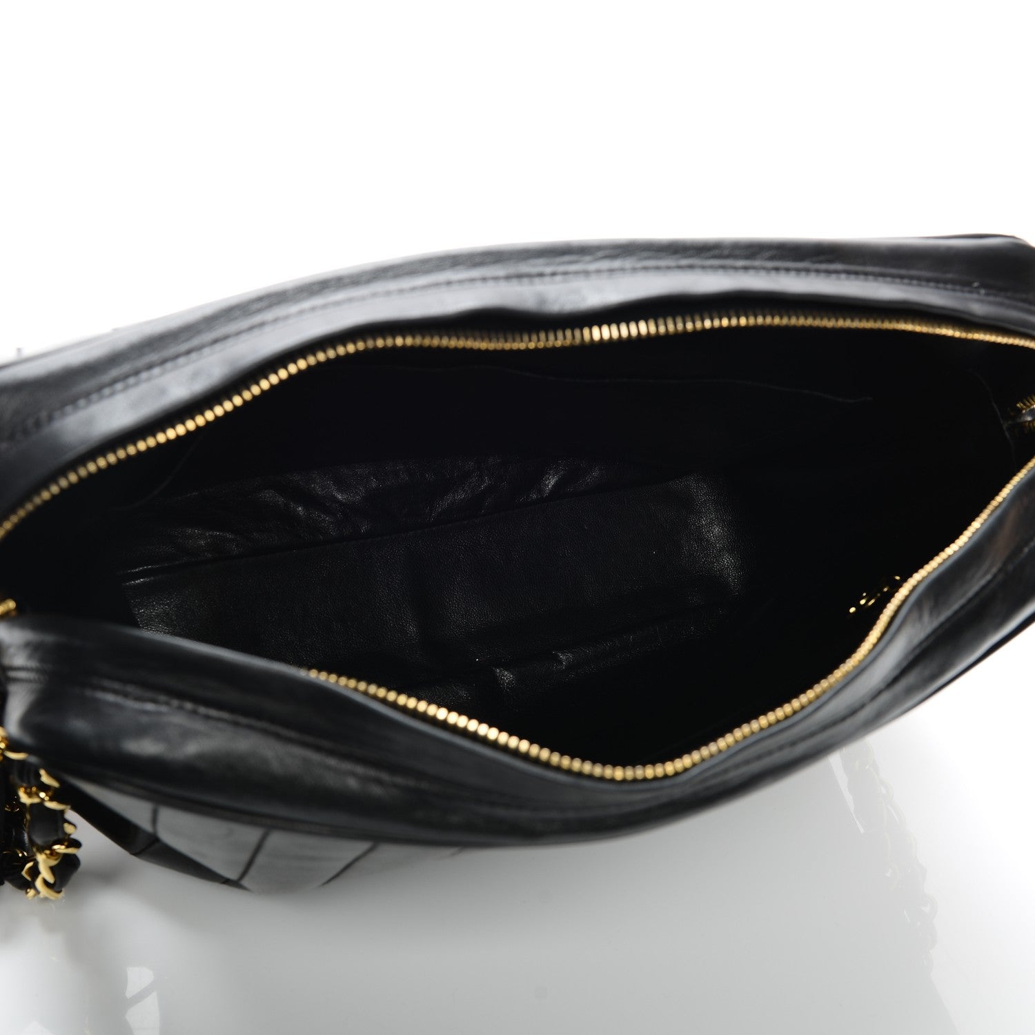Chanel Lambskin Vertical Quilted Flap Camera Case Black 5 of 9