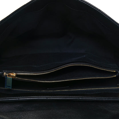 Saint Laurent Calfskin Y Quilted Monogram Large Loulou Chain Satchel Black 4 of 13