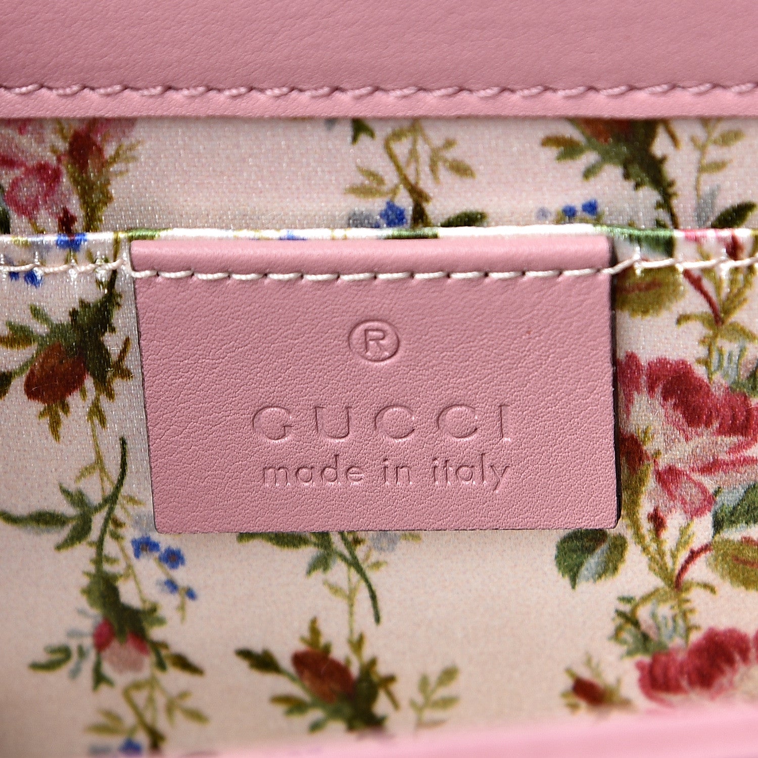Gucci Calfskin Bamboo Crystal Mini Thiara Top Handle Bag Carmine Rose Gold 8 of 11