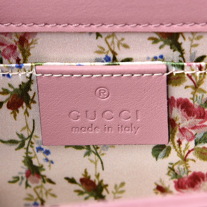 Gucci Calfskin Bamboo Crystal Mini Thiara Top Handle Bag Carmine Rose Gold 8 of 11