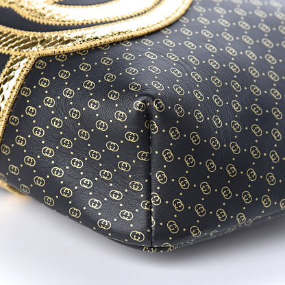Gucci X DAPPER DAN Calfskin Laminated Ayers GG Micro Monogram Mens Belt Bag Black 5 of 12