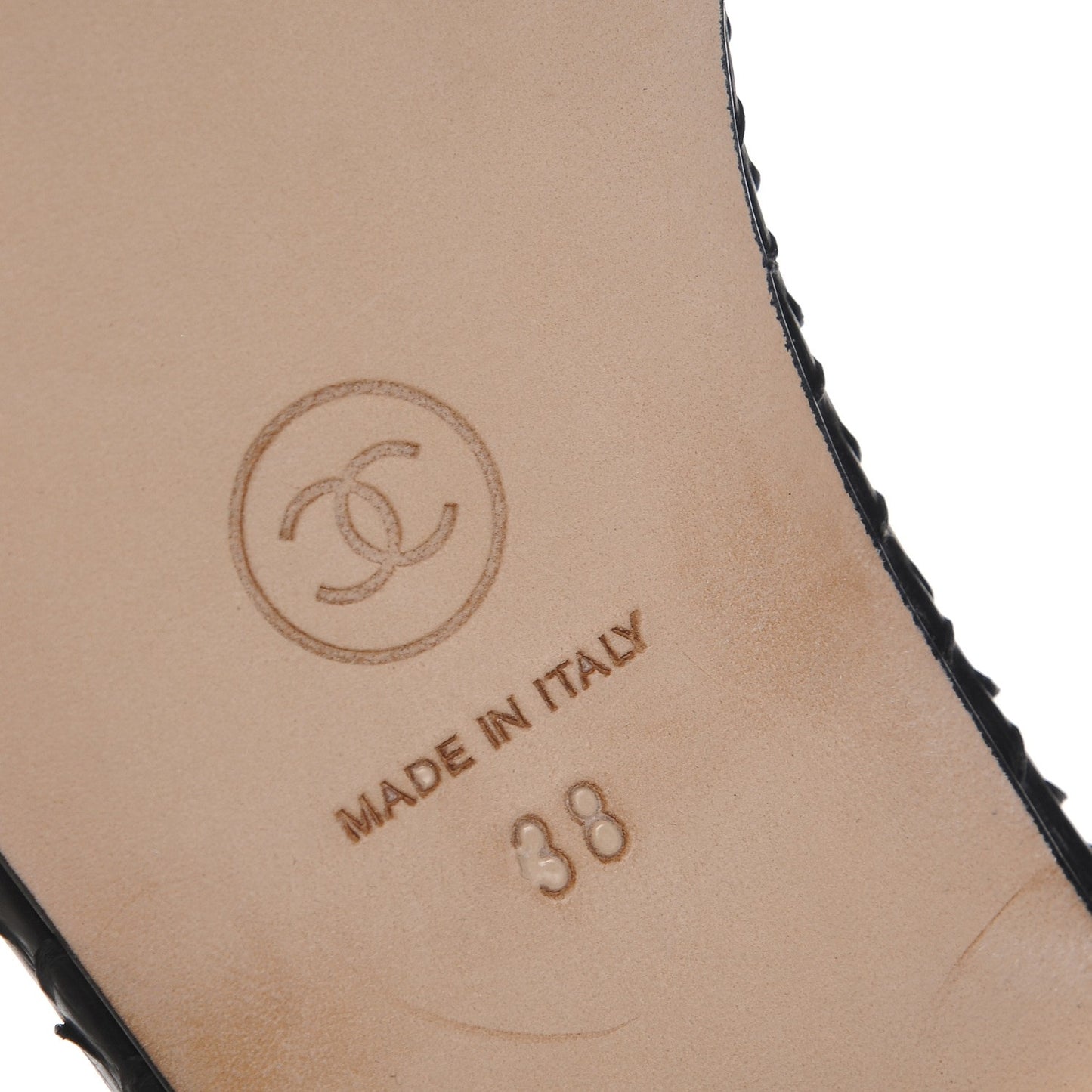 Python CC Thong Sandals 38 Beige Clair