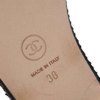 Chanel Python CC Thong Sandals 38 Beige Clair 7 of 7