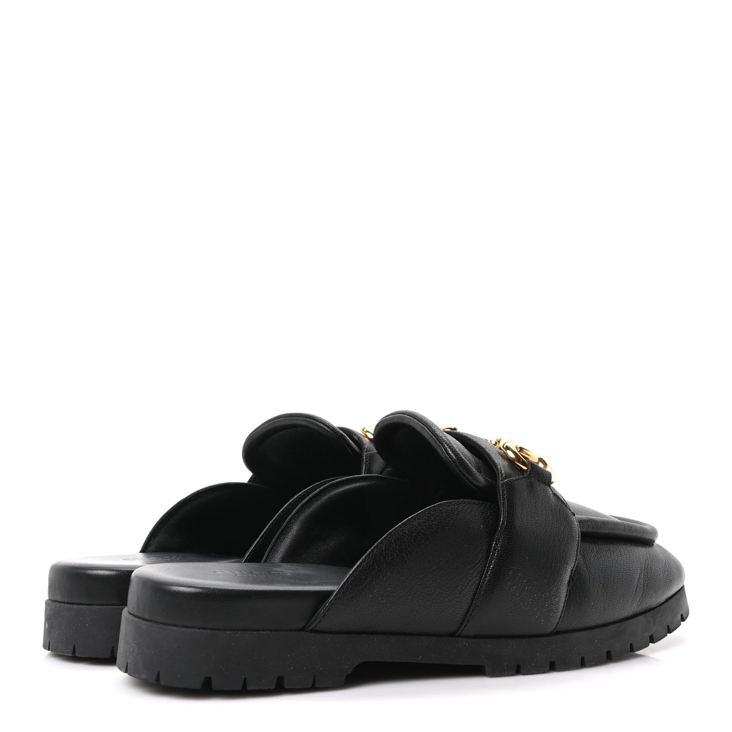Goatskin Auroville Horsebit Mules 39.5 Black