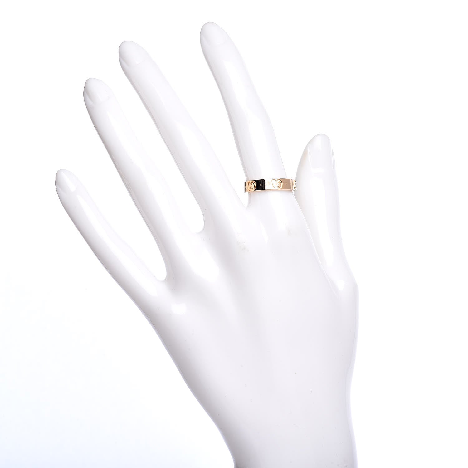 Gucci 18K Yellow Gold 4mm Icon Thin Band Ring 52 6 2 of 7