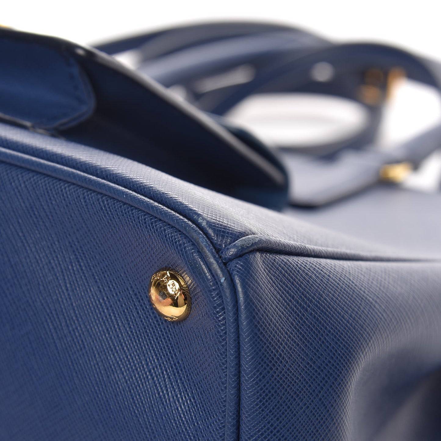 Saffiano Lux Galleria Front Pocket Tote Bluette Cobalto