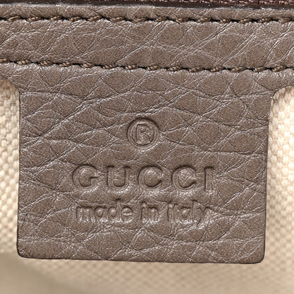 Gucci Calfskin Large Bamboo Shopper Tote Grey Field 7 of 17