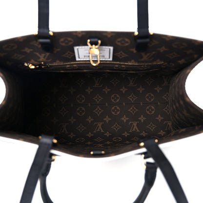 Louis Vuitton X FORNASETTI Calfskin Architettura Onthego MM Black White 8 of 15