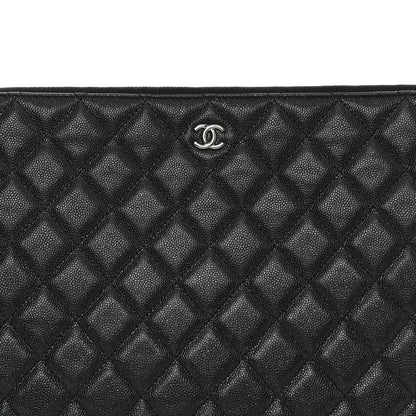 Chanel Iridescent Caviar Quilted Large Cosmetic Case Black 8 of 9
